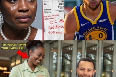 Black Waitress Serves Steph Curry, Saw Note on Check, and Start Crying…