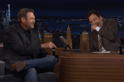 Jimmy Fallon Blushes After Blake Shelton Exposes Him
