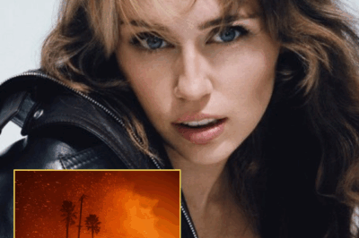 Miley Cyrus recalls the moment in her life when she saw her house engulfed in flames.