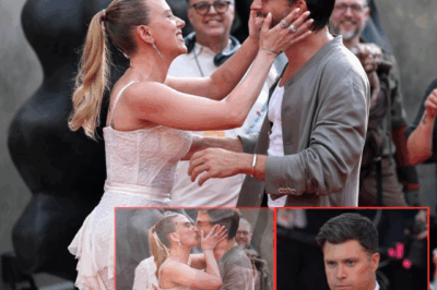 Scarlett Johansson publicly kisses another man in front of her husband