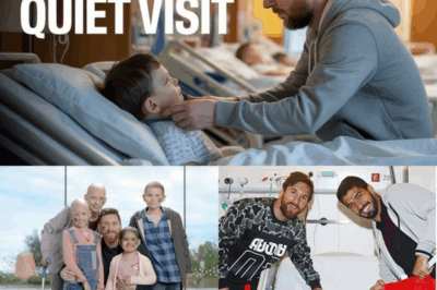 Lionel Messi showed his concern when he and his teammates visited sick children in the hospital and brought bright smiles to the children.