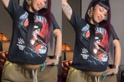 Cardi B breaks social media silence to reveal her pregnancy with Stefon Diggs, with the rapper showing off her baby bump in latest live video