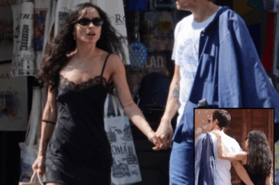 Harry Styles’ ‘naughty’ hand on Zoë Kravitz, which was barely covered by a tiny black dress.