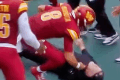VIDEO: Head Coach Dan Quinn of the Commanders Suffer Shocking Sideline Collision: A Close Call in the Heat of the Game