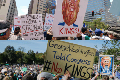 Trump reacts to ‘No Kings’ protests by saying ‘I’m not a king, I work my ass off’