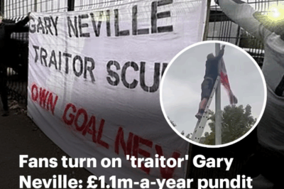 Fans turn on ‘traitor’ Gary Neville: £1.1m-a-year pundit is targeted by protest outside his flagship hotel and at football club he owns after his ‘racist’ Union Jack rant