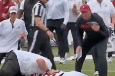 A terrifying moment in college football. Watch the shocking hit that left Alabama’s Derek Meadows unconscious on the field.