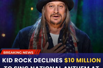 “In a world where A-list performers measure patriotism by the size of the paycheck, Kid Rock just turned the music industry upside down by doing the unthinkable — refusing $10 million from the NFL to perform the national anthem at the 2026 Super Bowl.