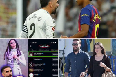 Argentinian rapper, NICKI NICOLE, girlfriend of Lamine Yamal, after El Clásico followed Dani Carvajal on Instagram. The two are said to have an unusual relationship behind Lamine Yamal’s back…
