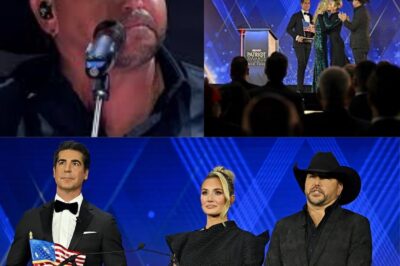 “WHEN MUSIC BECOMES A TRIBUTE, NOT JUST A SHOW.” Jason Aldean and his wife, Brittany, didn’t just walk onto the Patriot Awards stage — they carried something bigger than fame.