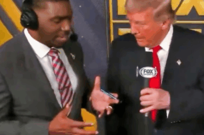 VIDEO: Fans are calling for this announcer’s job after he asked President Trump a question so outrageous it’s being called a ‘complete joke.’ You won’t BELIEVE what he said.