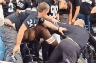 Shocking Fan Footage Reveals Violent Brawl Between Raiders and Browns Supporters in the Stands: A Disturbing Scene Unfolds During NFL Game
