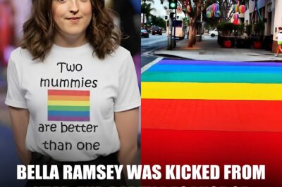 LGBT actress Bella Ramsey was recently kicked out of a year-end event for young, famous actors because of a controversial shirt that read: “Two mummies are better than one.” She angrily left and criticized the organizers for making her feel offended.