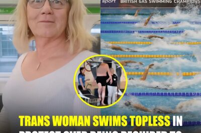 BREAKING: Anne Isabella Coombes, a transgender woman, swims topless in protest over being required to compete in men’s categories, declaring, “I WANT EQUALITY!”