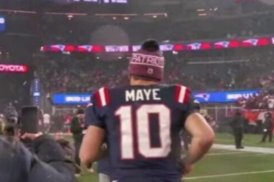 VIDEO: Did Drake Maye just commit the most savage non-football hit of his career? His chilling reaction says it all.