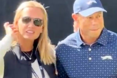 After zooming in on the intimate photoshoot between Tiger Woods and Vanessa Trump, fans spotted something unusual – the golf legend appeared ‘uncomfortable’.
