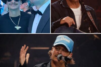 HE OPENED WITH FIRE AND CHAOS — THEN WALKED BACK INTO THE  LIGHT AS SOMEONE ELSE. Kid Rock stunned audiences at Turning Point USA’s All-American Halftime Show by flipping the tone of his performance mid-set. He began with explosive energy during “Bawitdaba,” flames rising as patriotic visuals filled the stage.