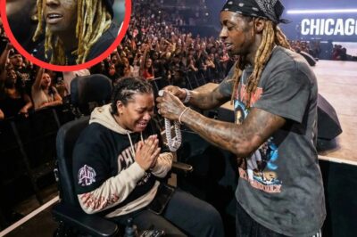WARNING: YOU WON’T BE FOOLED! The music stops. The lights dim. And then…the unbelievable happened. In the middle of a spectacular performance in Chicago, Lil Wayne spotted a fan in a wheelchair and did something NO ONE expected.