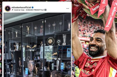 Mohamed Salah’s incredible trophy collection is revealed by Liverpool team-mate inside luxurious family home