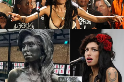 Fury as activists deface Amy Winehouse statue in Camden Town by sticking a Palestinian flag sticker over late singer’s Star of David necklace