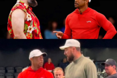 Tiger Woods goes ballistic in front of Jason Kelce and Travis Kelce after wild TGL moment