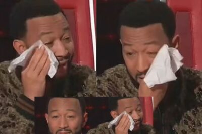Emotional John Tears flowing: The Voice Coach John Legend cries uncontrollably after being moved by performance on NBC show.