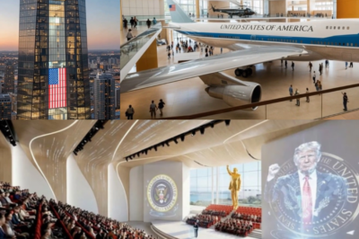 The design of the nearly $1 billion presidential library has been revealed: a golden statue of the president himself will be erected there, and Air Force One will be placed inside.