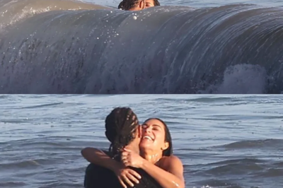 Kim Kardashian and Lewis Hamilton were spotted kissing passionately underwater.