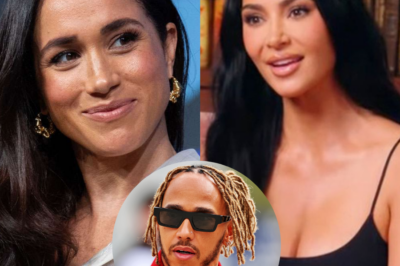 Lewis Hamilton is caught up in one of Hollywood’s strangest rumor spirals: Kim Kardashian and Meghan Markle are “falling out.”