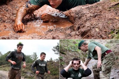 Where are those superpowers now? Superman star Henry Cavill gasps for air after gruelling 10k mud run as he’s put through his paces by the Royal Marines