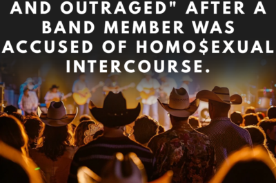 The country music community is “shocked and outraged” after a band member was accused of homosexual intercourse.