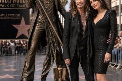 THE FIRST ROCK ICON IN HISTORY TO BE HONORED WITH A FULL-BODY BRONZE STATUE ON THE HOLLYWOOD WALK OF FAME — AND HIS NAME IS STEVEN TYLER