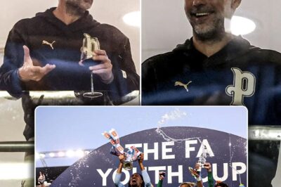 Pep looked like a proud dad watching Man City win the FA Youth Cup